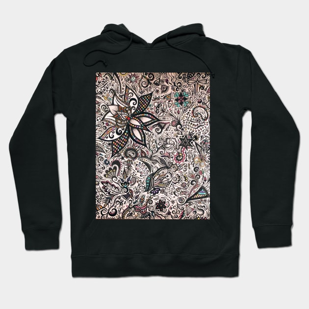 Floral Fantasy Hoodie by Shanzehdesigns